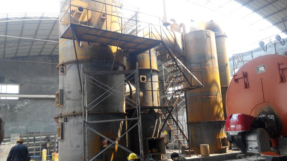 新鄉某鑫化工廠焚燒爐安裝現場